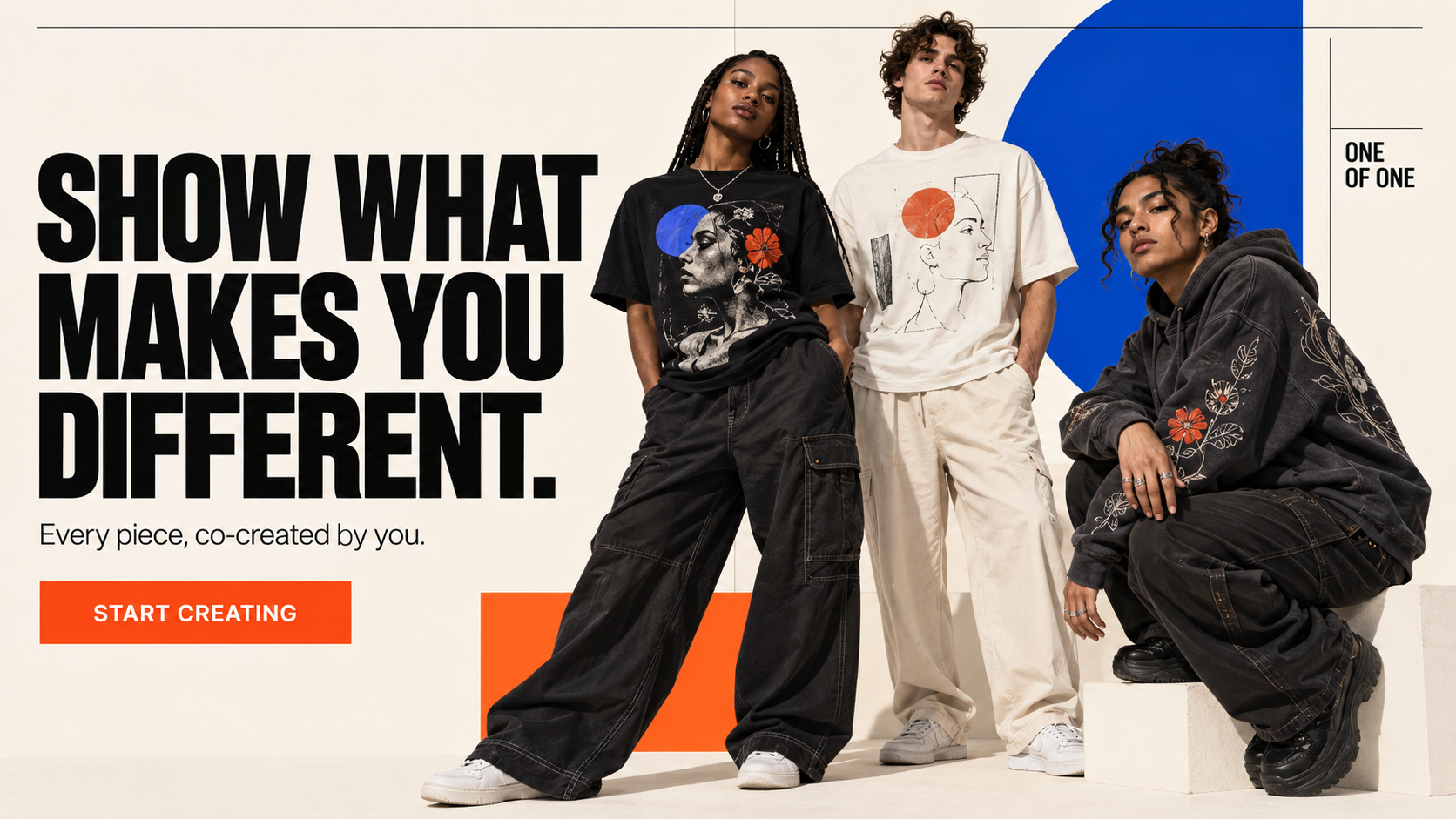 Show what makes you different. Every piece, co-created by you.