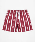 YELSOO men's Burgundy Buoy Stripes Mesh Shorts — main product view