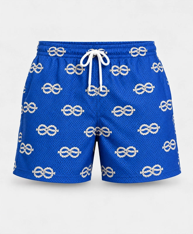 YELSOO men's Capri Knots Mesh Shorts — main product view