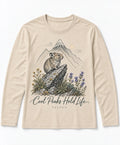 YELSOO men's Cool Peaks Hold Life Alpine Pika Long Sleeve Fishing Shirt in Sand — main product view