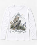 YELSOO men's Cool Peaks Hold Life Alpine Pika Long Sleeve Fishing Shirt in White — main product view