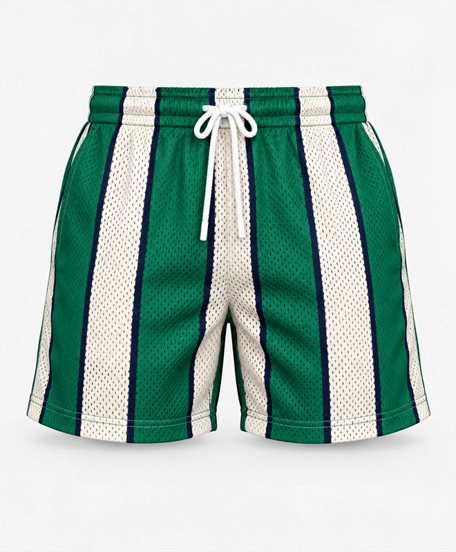YELSOO men's Emerald Regatta Mesh Shorts — main product view