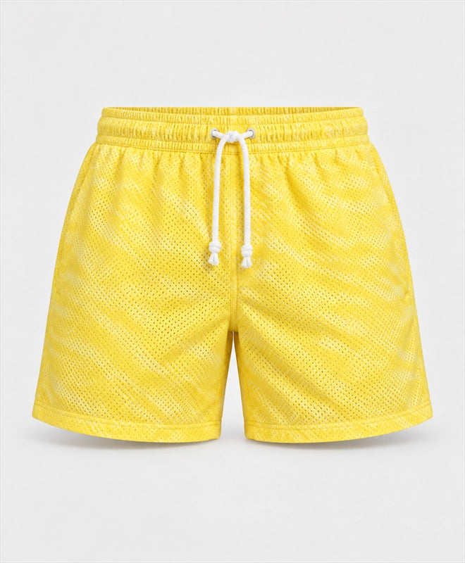 YELSOO men's Lemon Dunes Mesh Shorts — main product view