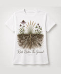 YELSOO men's Roots Restore the Ground Graphic Tee in White — main product view