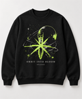 YELSOO Orbit Into Bloom Crewneck Sweatshirt in black — main product view