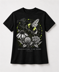 Pollinators Find Home Graphic Tee — black front product image