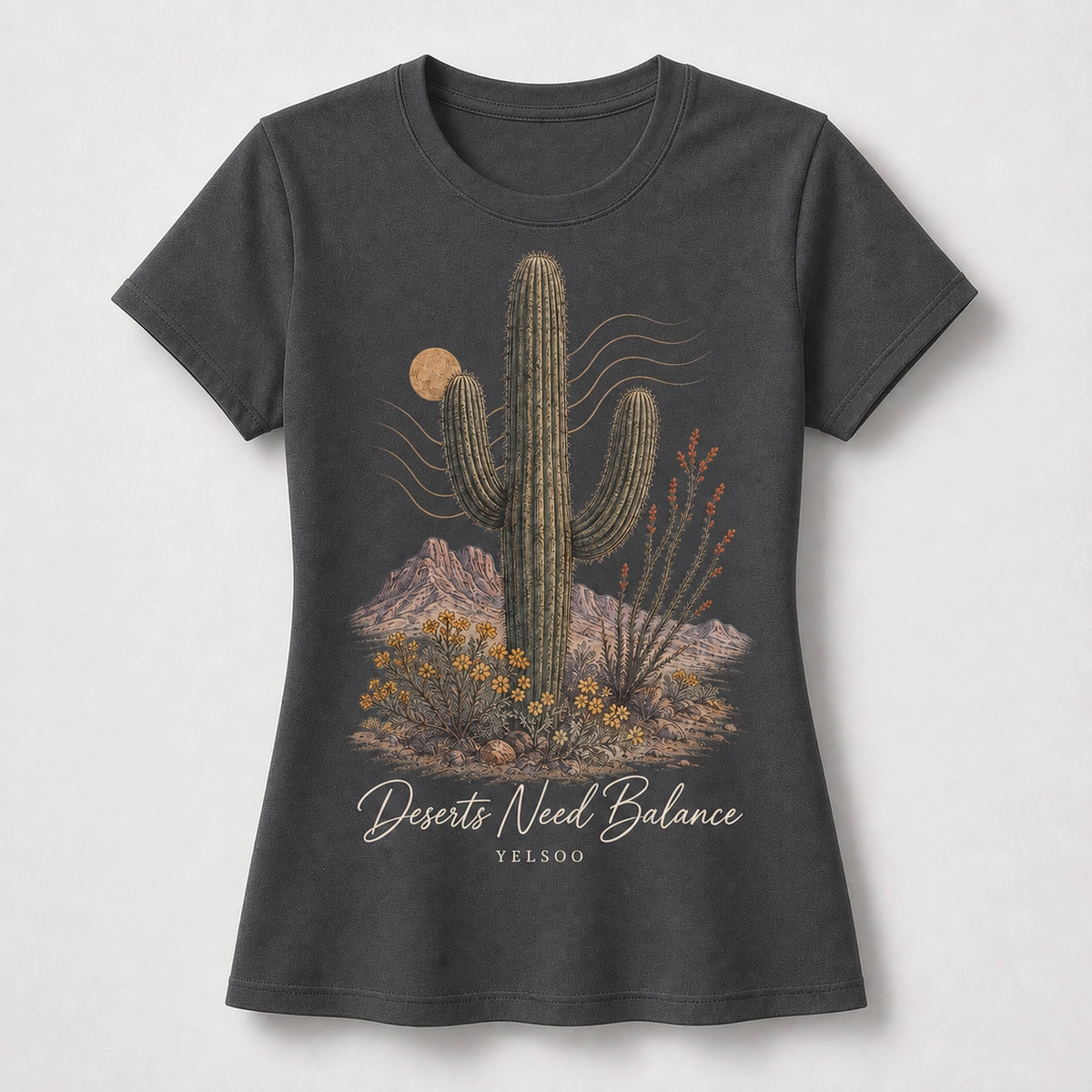 YELSOO DIY tee template Deserts Need Balance