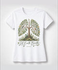 YELSOO women's Let Earth Breathe Forest Graphic Tee in White — main product view