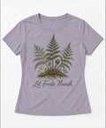 YELSOO women's Let Forests Flourish Fern Graphic Tee in Dusty Lilac — main product view