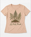 YELSOO women's Let Forests Flourish Fern Graphic Tee in Misty Apricot — main product view