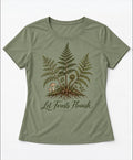YELSOO women's Let Forests Flourish Fern Graphic Tee in Moss Green — main product view