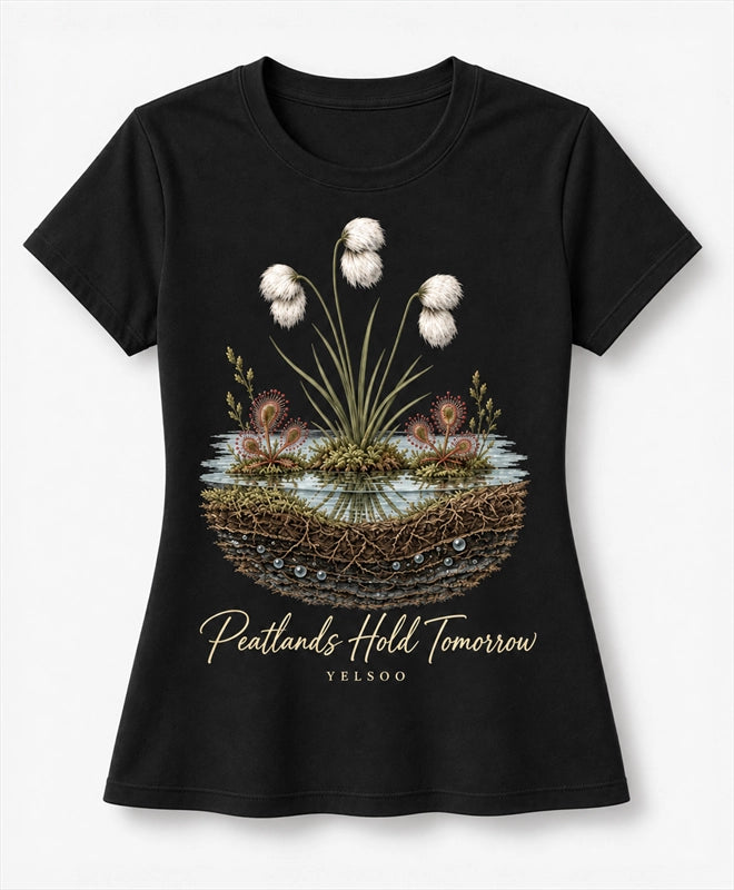 YELSOO women's Peatlands Hold Tomorrow Graphic Tee in Black — main product view