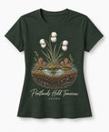 YELSOO women's Peatlands Hold Tomorrow Graphic Tee in Forest Green — main product view