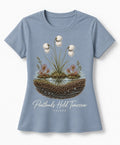 YELSOO women's Peatlands Hold Tomorrow Graphic Tee in Slate Blue — main product view