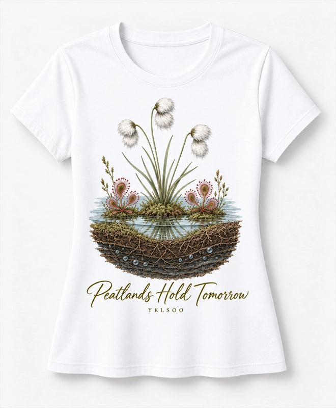 YELSOO women's Peatlands Hold Tomorrow Graphic Tee in White — main product view