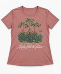 YELSOO women's Roots Hold the Future Mangrove Graphic Tee in Clay Rose — main product view