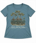 YELSOO women's Roots Hold the Future Mangrove Graphic Tee in Tidal Blue — main product view