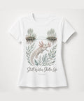 YELSOO women's Still Waters Shelter Life Axolotl Graphic Tee in White — main product view