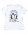 YELSOO women's Their Future is Frozen Emperor Penguin Graphic Tee in White — main product view