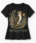 YELSOO women's Wild Wings Need Forests Philippine Eagle Graphic Tee in Black — main product view