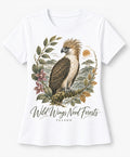 YELSOO women's Wild Wings Need Forests Philippine Eagle Graphic Tee in White — main product view