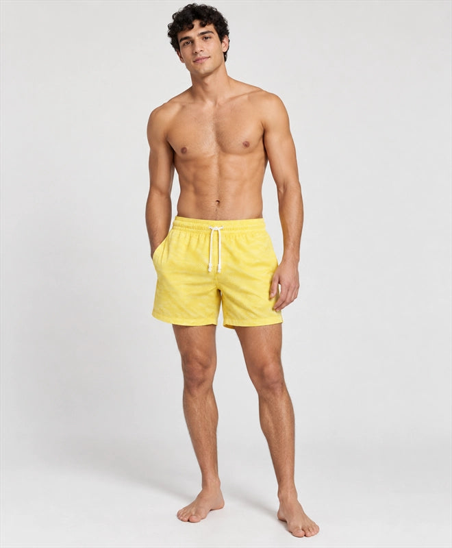 YELSOO men's Lemon Dunes Mesh Shorts — front model view