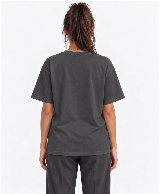 YELSOO men's Big & Tall Keep Corridors Open Asian Elephant Graphic Tee in Charcoal Gray — back model view