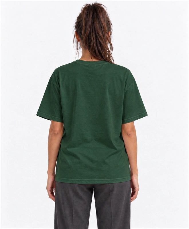 YELSOO men's Big & Tall Keep Corridors Open Asian Elephant Graphic Tee in Forest Green — back model view