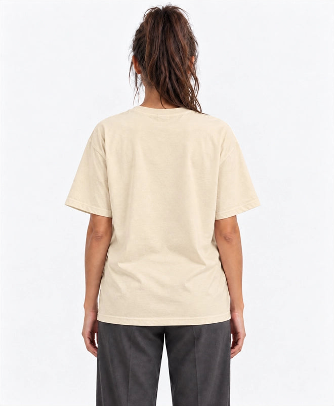 YELSOO men's Big & Tall Keep Corridors Open Asian Elephant Graphic Tee in Sand — back model view