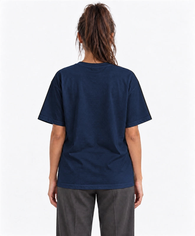 YELSOO men's Big & Tall Trees Cool Every Street Graphic Tee in Navy — back model view