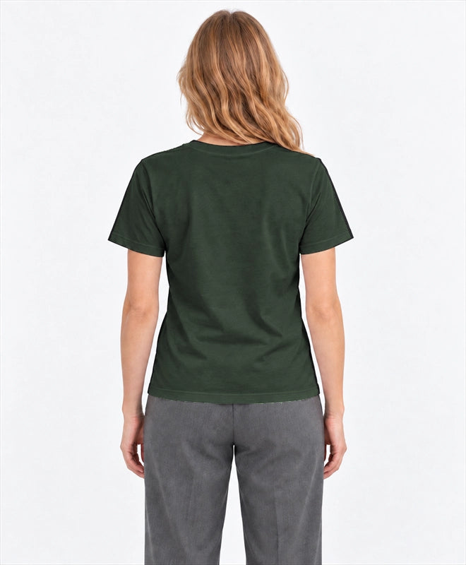 YELSOO men's Roots Restore the Ground Graphic Tee in Forest Green — back model view