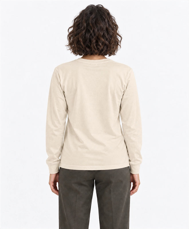 YELSOO men's Seasons Guide Wings Monarch Butterfly Long Sleeve Fishing Shirt in Sand — back model view