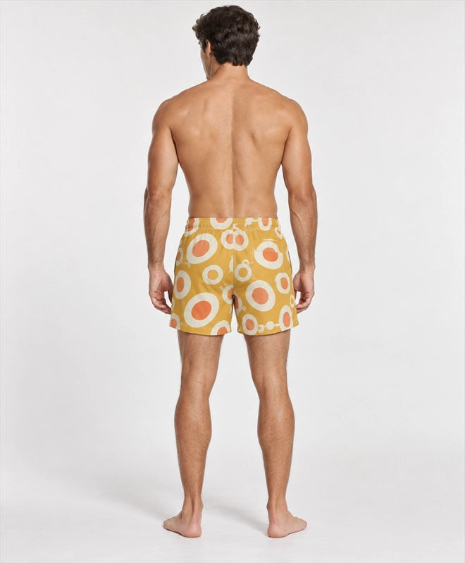 YELSOO men's Sunlit Pebbles Mesh Shorts — back model view