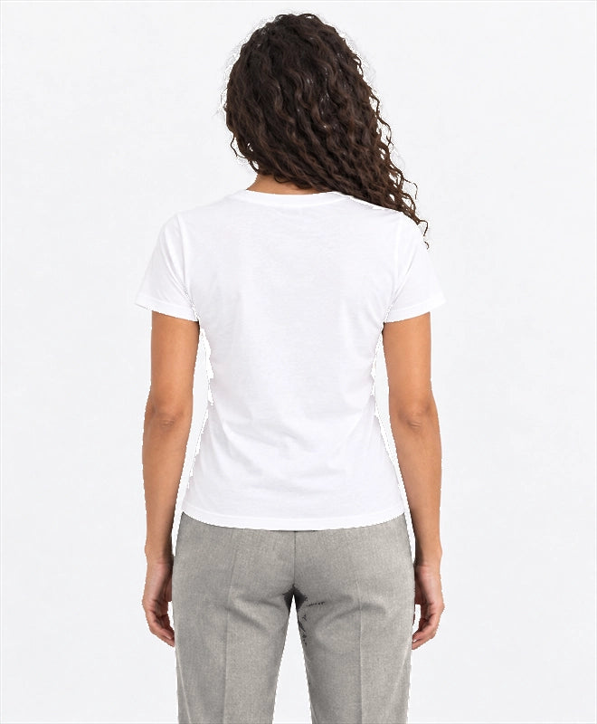 YELSOO women's Deserts Need Balance Saguaro Cactus Graphic Tee in Sand — back model view