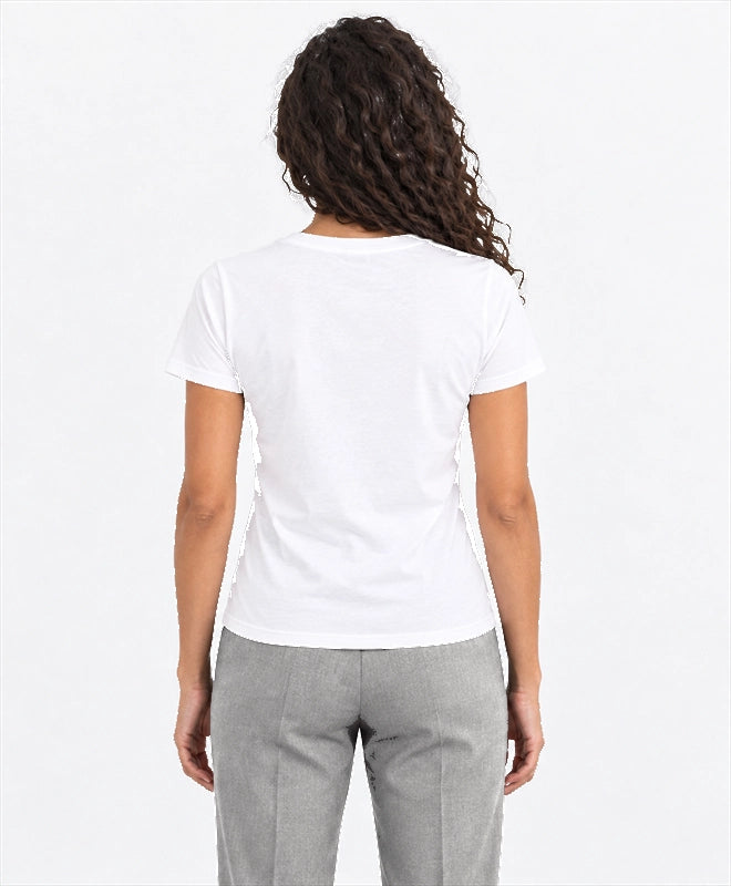 YELSOO women's Deserts Need Balance Saguaro Cactus Graphic Tee in Terracotta — back model view