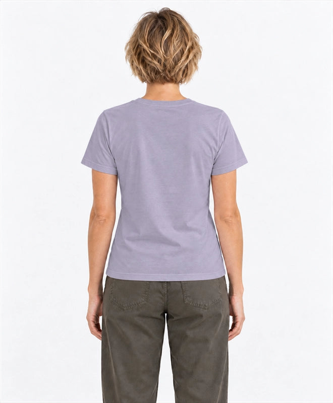 YELSOO women's Let Forests Flourish Fern Graphic Tee in Dusty Lilac — back model view