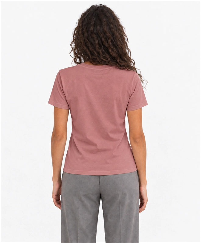 YELSOO women's Roots Hold the Future Mangrove Graphic Tee in Clay Rose — back model view
