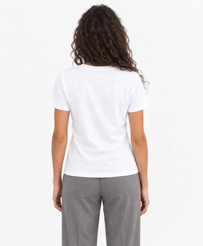 YELSOO women's Roots Hold the Future Mangrove Graphic Tee in White — back model view