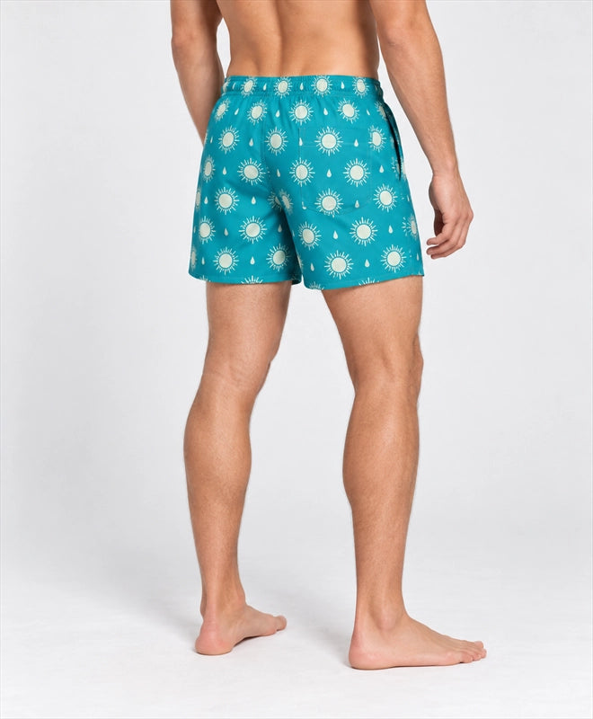 YELSOO men's Lagoon Sunburst Mesh Shorts — back close-up