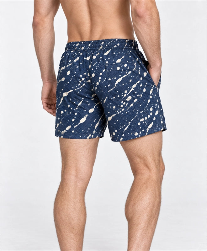 YELSOO men's Midnight Seafoam Mesh Shorts — back close-up