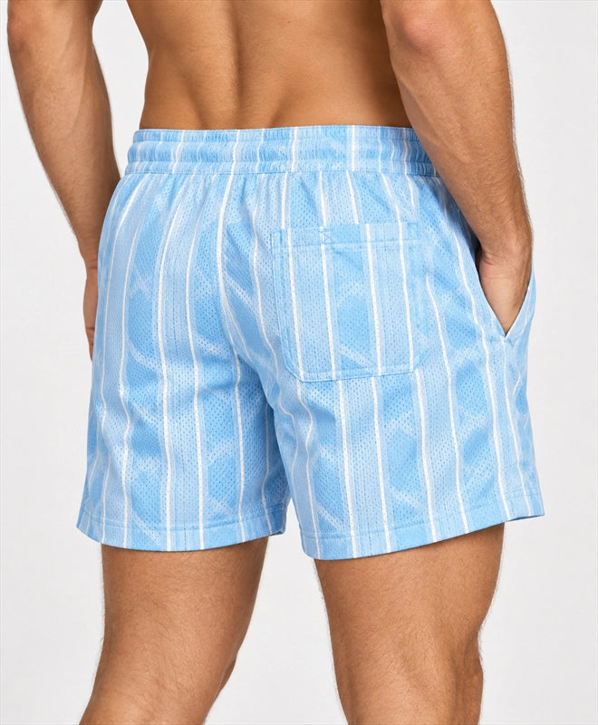YELSOO men's Riviera Ripples Mesh Shorts — back close-up