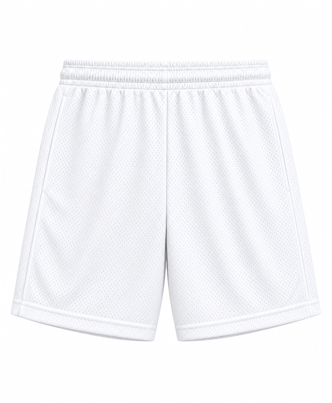Pure white YELSOO DIY mesh shorts back customization base