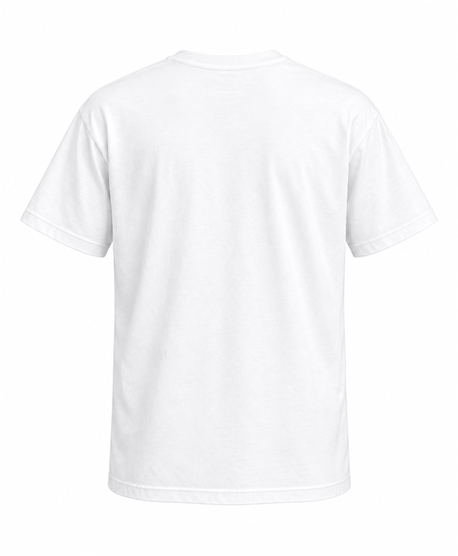 Pure white YELSOO DIY T-shirt back customization base