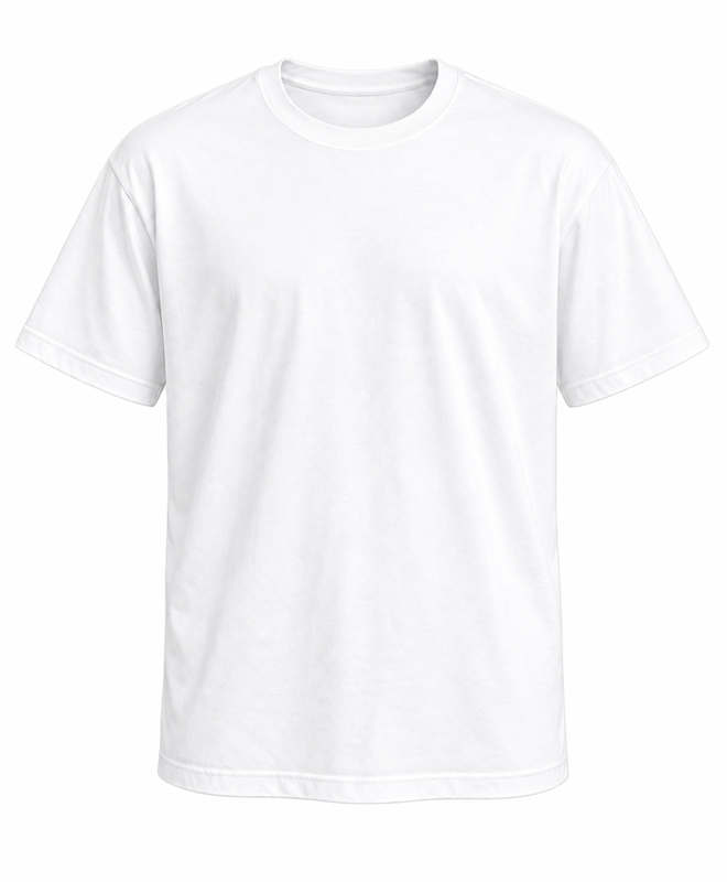 Pure white YELSOO DIY T-shirt front customization base